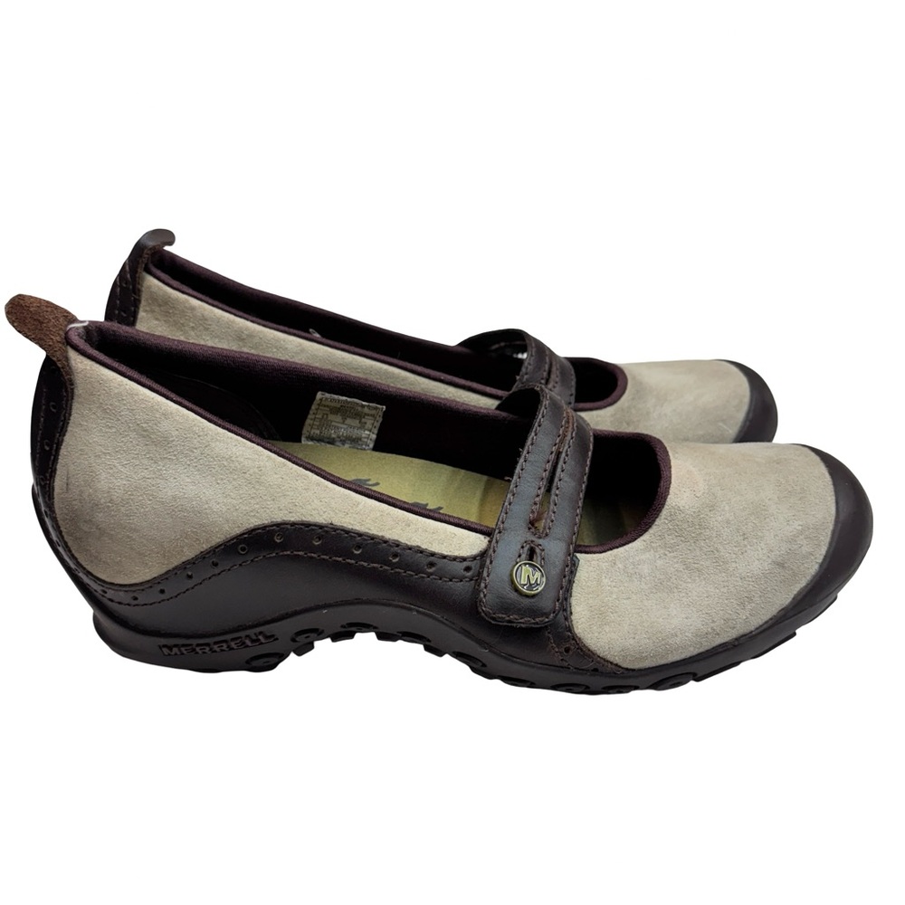 Merrell Plaza Bandeau Suede Mary Jane in Dark Taupe 8.5